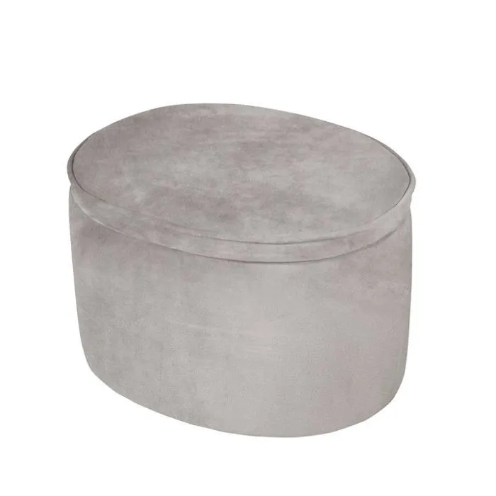 ROBA Pouf Coffre Enfant "Lil Sofa" Confortable en Velours - Gris argenté-4