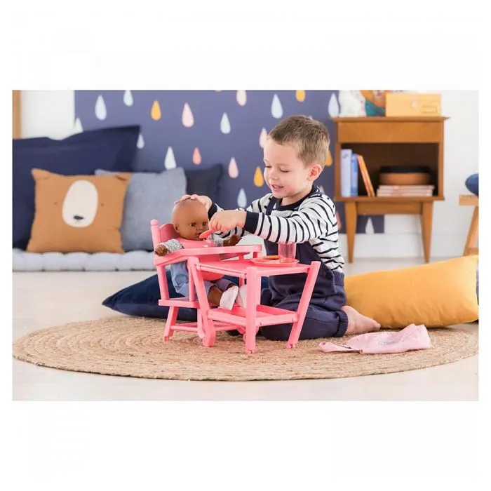 Chaise haute pour poupon 36 et 42cm - Corolle - 2 en 1 - Multicolore-3