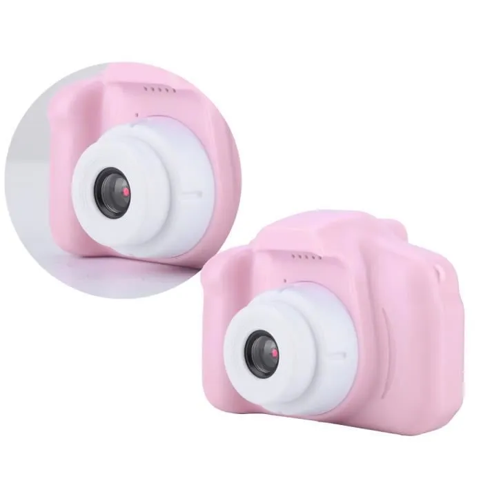 Appareil Photo Numérique HD Caméra Vidéo pour Enfants IPS Écran Couleur Portable(Rose) Vente Chaude-3