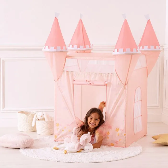 Tente enfant "Château" H78cm rose - Atmosphera createur d'interieur - Rose-3