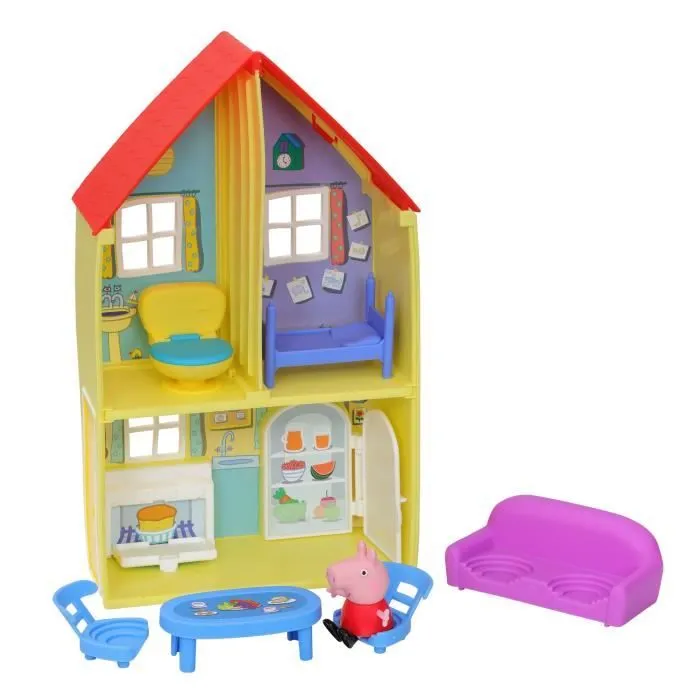 Peppa Pig La maison familiale de Peppa, Jouet pour enfants d'âge préscolaire, comprenant une figurine et 6 accessoires, dès 3 ans-0