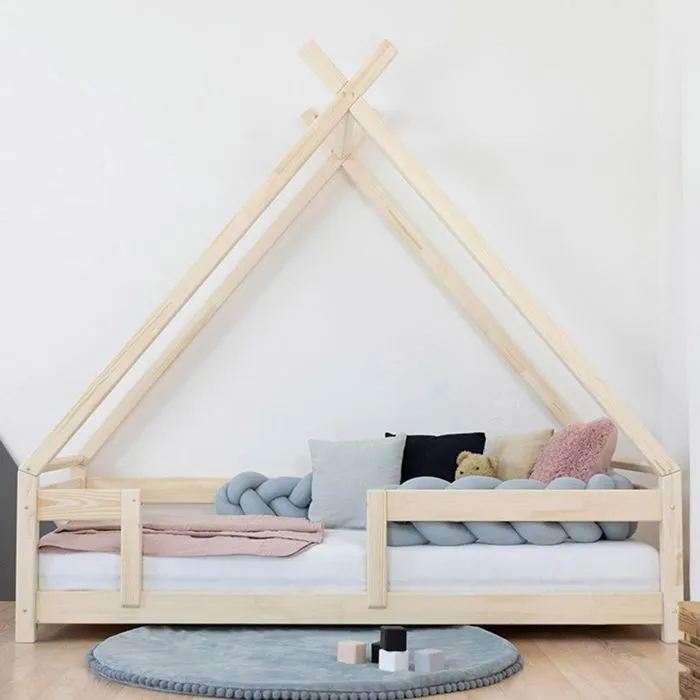 Lit cabane enfant TAHUKA 80 x 180 bleu clair-2