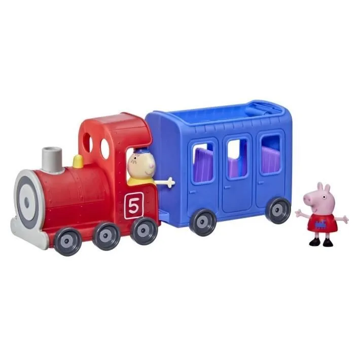 Jouet préscolaire roulant et détachable - HASBRO - PEPPA PIG - Le train de Mlle Rabbit - 2 figurines incluses-1