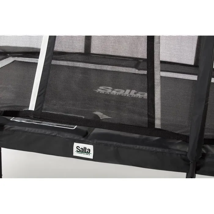Trampoline Salta 153 x 214 cm Edition Premium Noire rectangulaire avec filet de sécurité-1