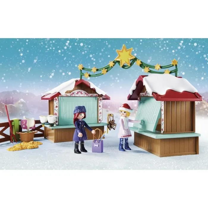 PLAYMOBIL Spirit - Marché de Noël à Miradero - 70395 - Contient 2 boutiques, 2 personnages, 3 chevaux-2