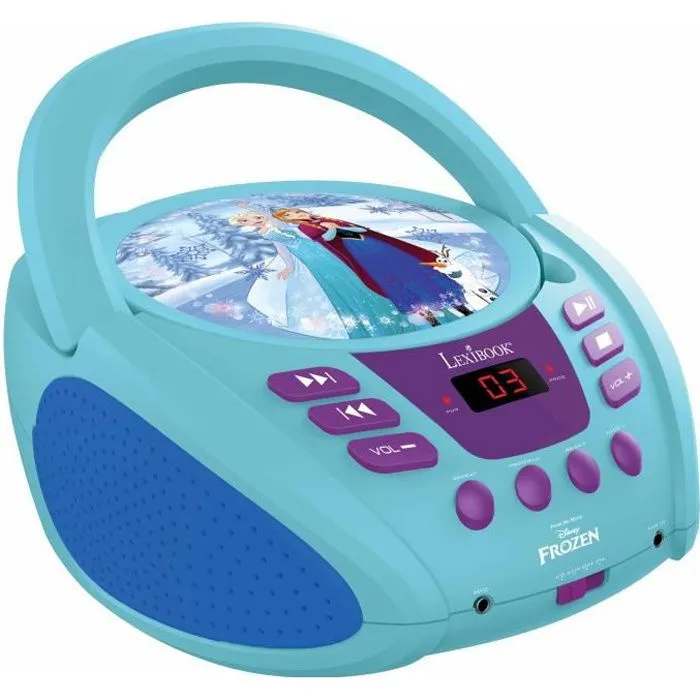 Lecteur CD portable avec prise micro Reine des Neiges-0