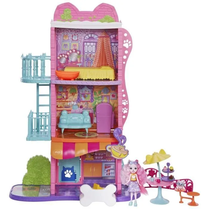 Enchantimals – Coffret Appartement (71 cm), poupée, chien, accessoires-1