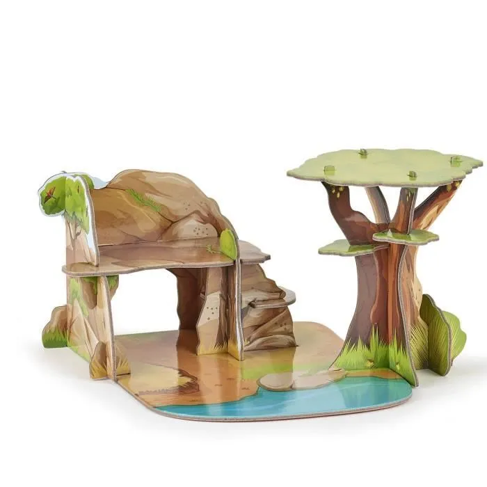 Mini savane - PAPO - Univers en carton - Enfant - Mixte - Coloris Unique - A partir de 3 ans-0