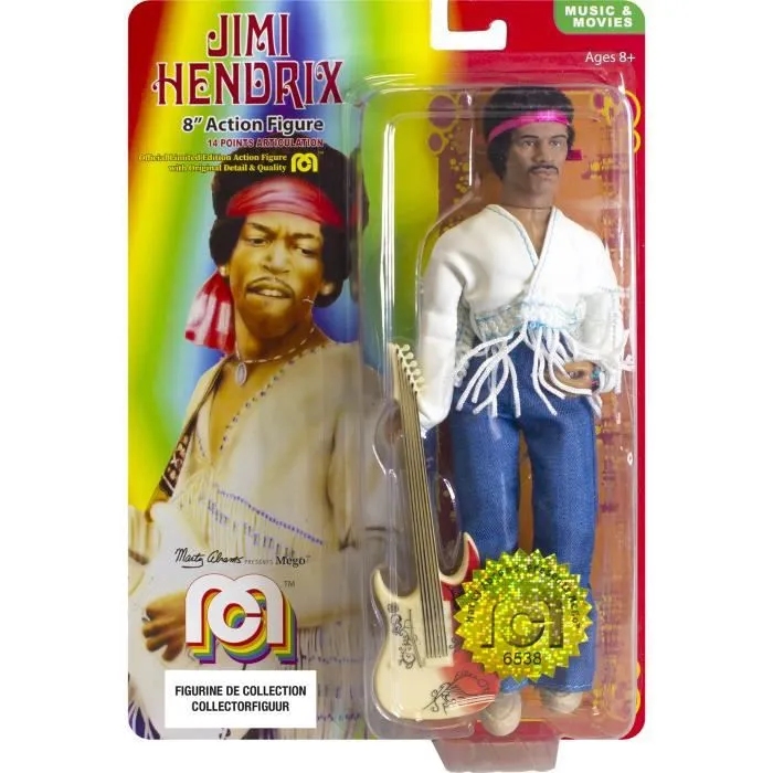 Figurine Jimi Hendrix - LANSAY - MEGO COLLECTOR® - 20 cm - 14 points d'articulation-1