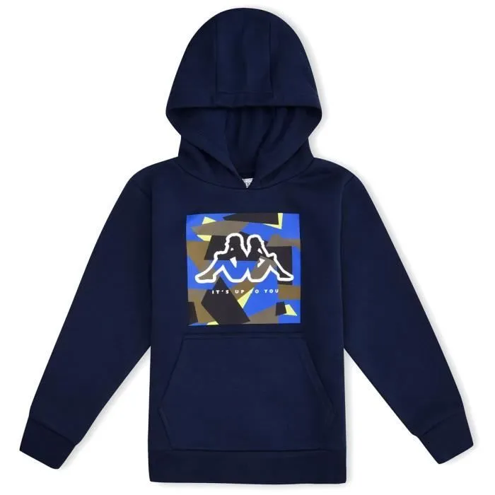 Sweatshirt - KAPPA - Clot - Manches longues - Col capuche - Bleu-0
