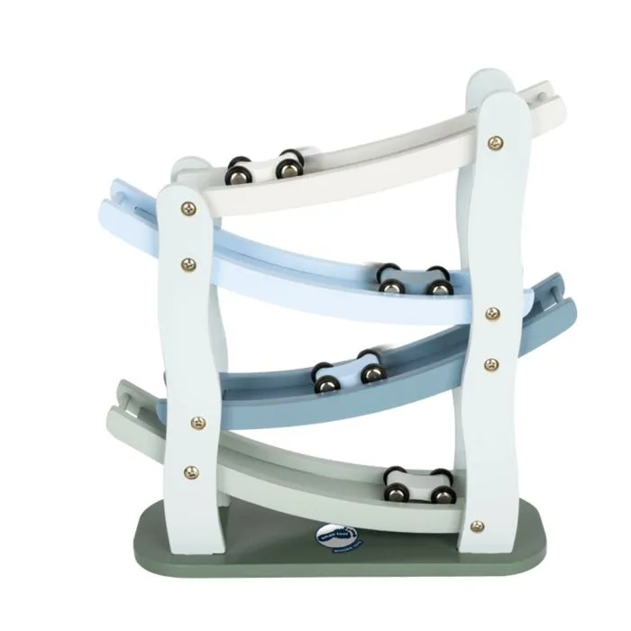 Toboggan en bois Small Foot avec véhicules-1