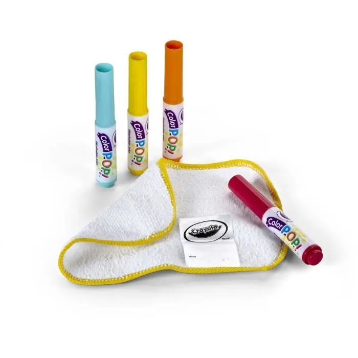 Feutres CRAYOLA Colour Pop - Recharge x4 pour enfants dès 36 mois - Jaune, Rouge, Orange, Bleu-2