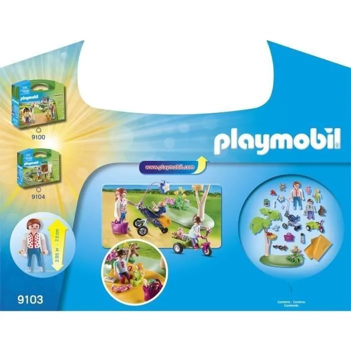 PLAYMOBIL 9103 Valisette Pique-Nique en Famille, Contient 3 personnages et de nombreux accessoires-3