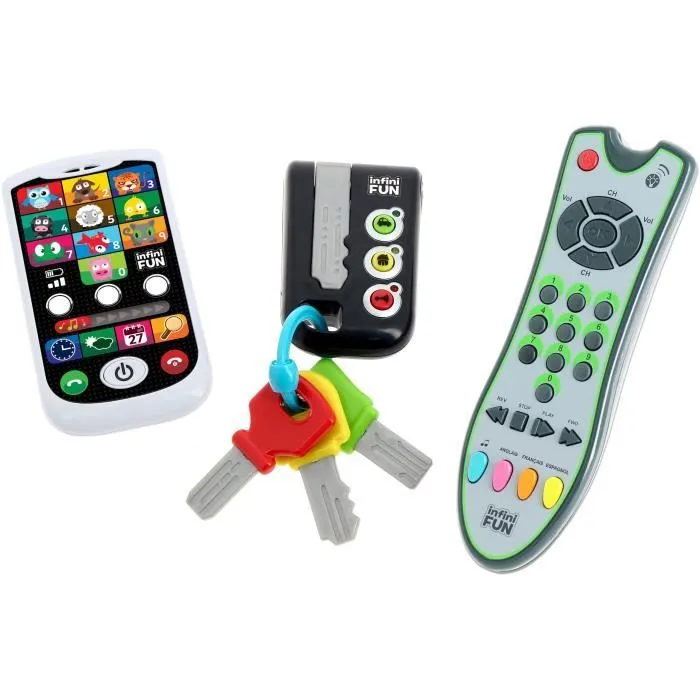 Kit High Tech - KD - Mon Kit High Tech - Clés, téléphone et télécommande pour apprendre les chiffres et couleurs-0