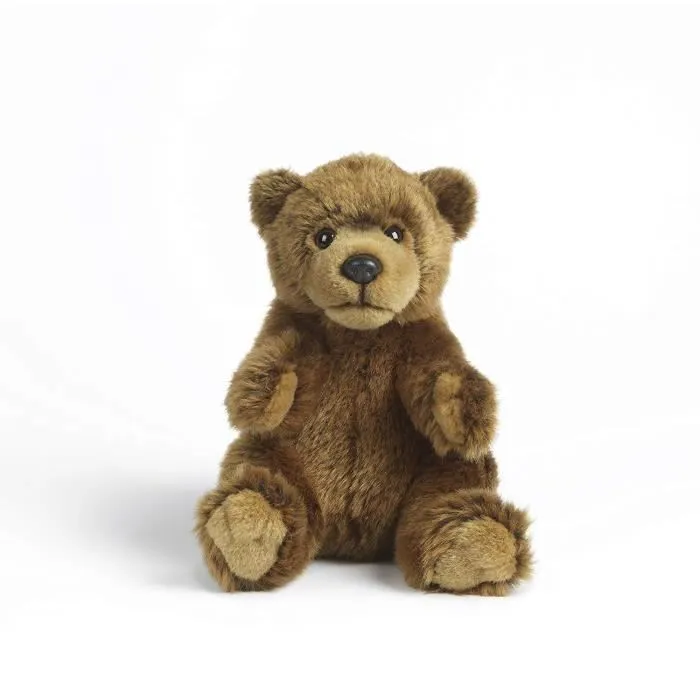 Peluche Ours Brun Living Nature - 18 cm - Peluche Premium - Réaliste - Enfant-0