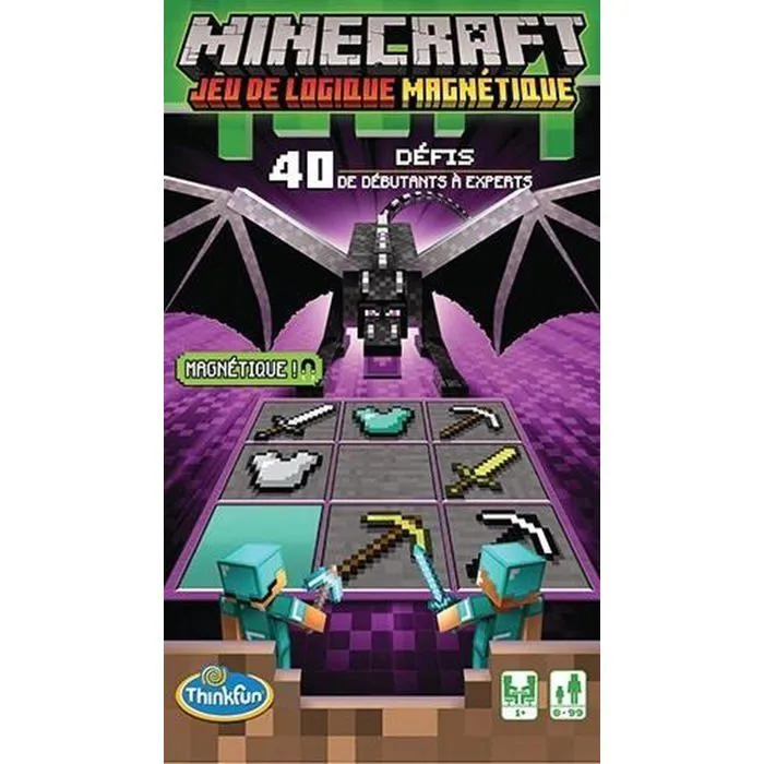 Jeu de Logique Magnétique - RAVENSBURGER - Minecraft - Bleu - Enfant - Violet-1
