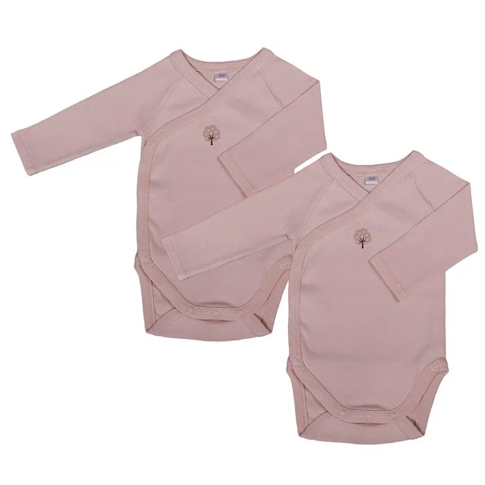 2 Bodies manches longues Coton bio Beige - Éveil et Nature-0