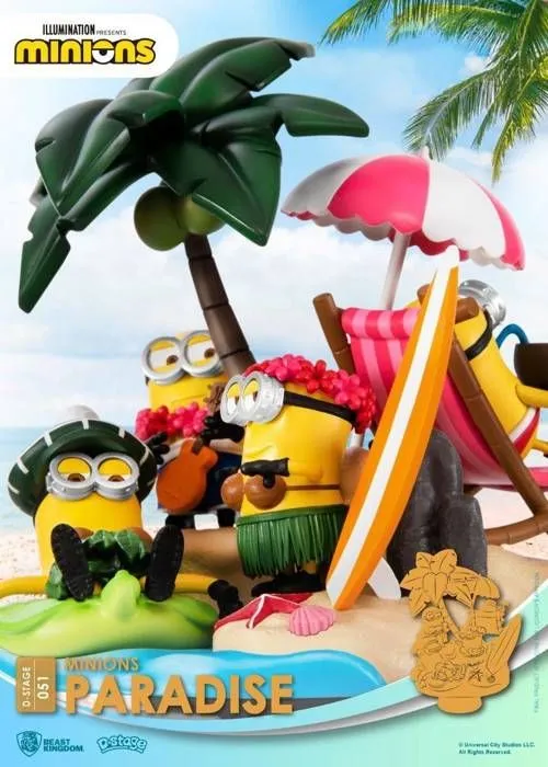 figurine Minions-Paradise,ls vous attendent ! Figurine en PVC, mesure environ 16 cm.-3