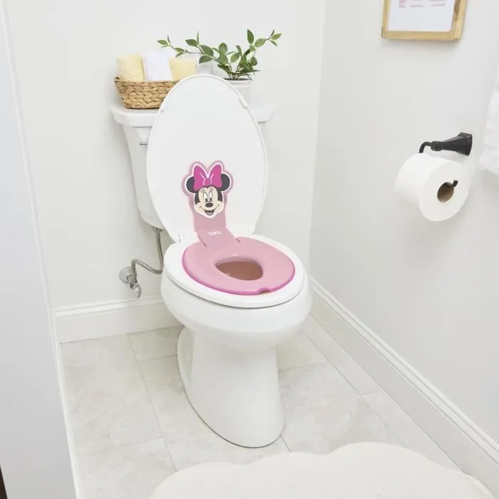 DISNEY BABY- MINNIE- Réducteur de lunette de toilette enfant universel adhésif, innovant, Installation rapide, semi-permanent-1
