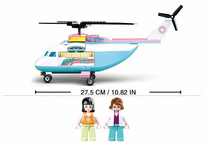 Sluban - M38-B0798 - Girls Dream-Helicopter 163pcs, , Multicolore-3