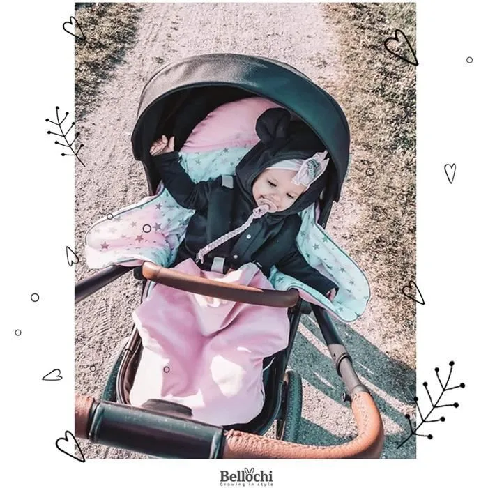 Bellochi Nid D'ange Bebe - Couverture pour Nacelle Poussette Landau Siège Auto - Chanceliere Universelle - - Nunki Star-3