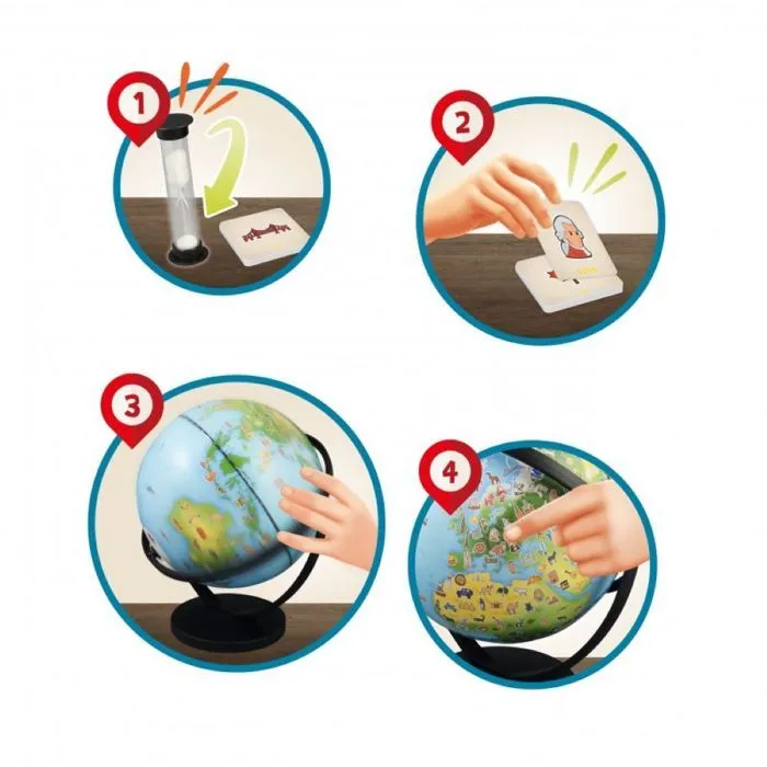 Globe junior - Mini Sciences - 20 cm - Illustré - 300 dessins - Pour enfants à partir de 4 ans-5