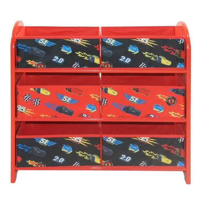 Étagère à jouets Disney Cars - Lightning McQueen Core - Enfant - Rouge - Bois-1