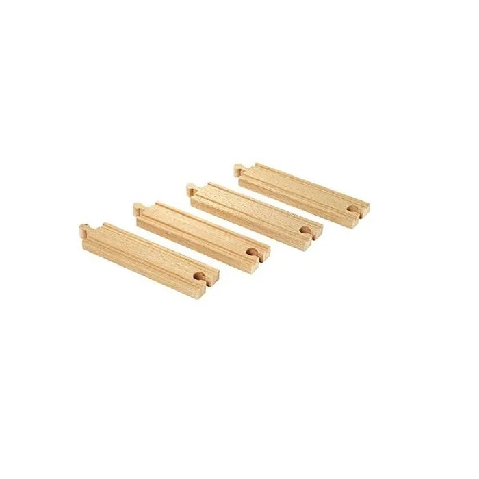 Rails Moyens Droits 144 mm - BRIO - Accessoire pour circuit de train en bois-2