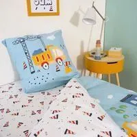 Parure de lit Enfant - Non spécifié - Camion et Tracteur - 100% Coton - 140x200cm - Réversible-2