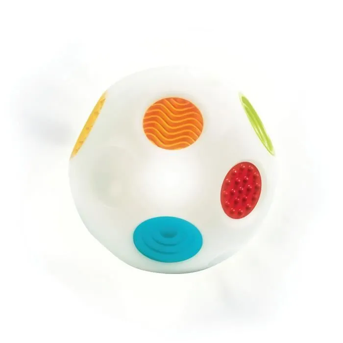 Jouet interactif pour bébé - INFANTINO - Senso' Balle Sonore - 4 mélodies - 7 couleurs et lumières - 6 textures-0