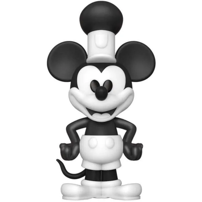 Jouet - FUNKO - Figurine SODA Steamboat Willie Mickey - Collection POG - 10cm - Noir-0