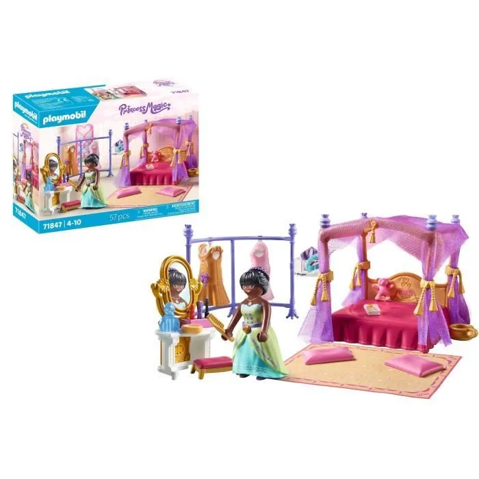 PLAYMOBIL 71847 Chambre de princesse avec lit baldaquin-3