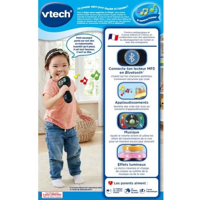 Microphone pour enfant - VTECH - Super Micro Magic'Fun - Bluetooth et effets sonores-5