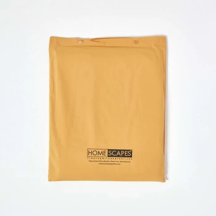 Parure de lit Jaune Moutarde 100% coton Egyptien 200 Fils 155 x 220 cm-3