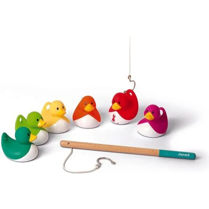 Jeu de pêche aux canards Ducky - JANOD - Pour enfant dès 2 ans - Multicolore et amusant-0