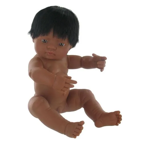 Poupée Bébé nu garçon sud américain 38cm-0