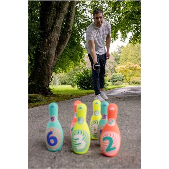 Set de bowling - SCHILDKROT - 6 quilles - 1 balle - Multicolore - Résistant à l'eau salée-2