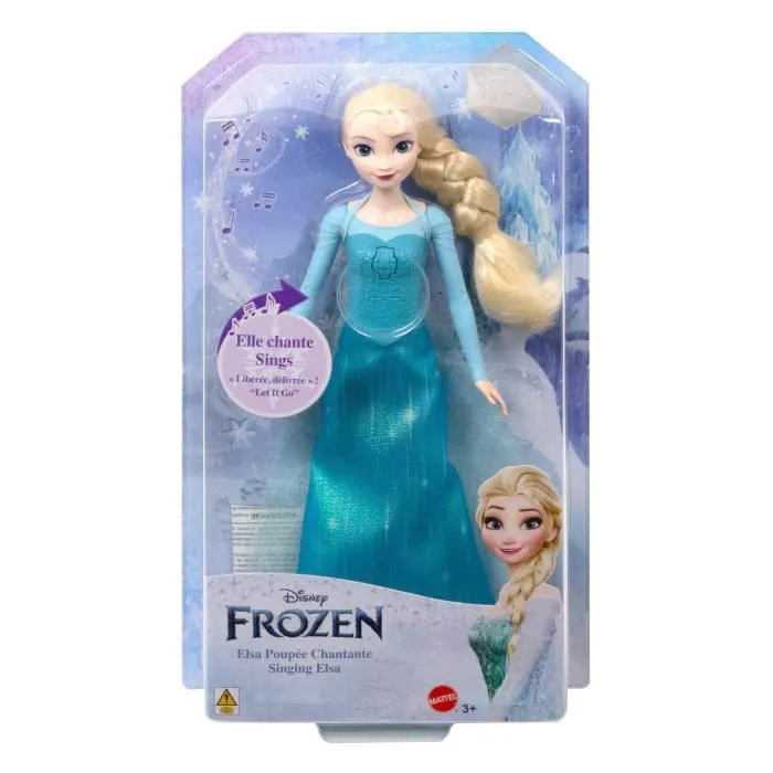 La Reine des Neiges-Elsa-Mattel Poupée Chantante Disney « Libérée, délivrée » HMG31-1