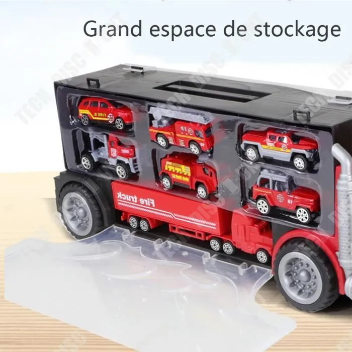 TD® Jouets voiture conteneur Stockable Enfants Grande Plastique Modèle de véhicule d'ingénierie de simulation Jouets pour garçons-2