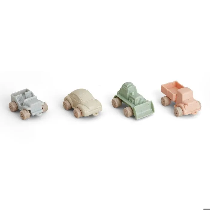 Jouets - Viking Toys - 4 véhicules en bioplastique - 9 cm - Écologique - Lavable au lave-vaisselle-0