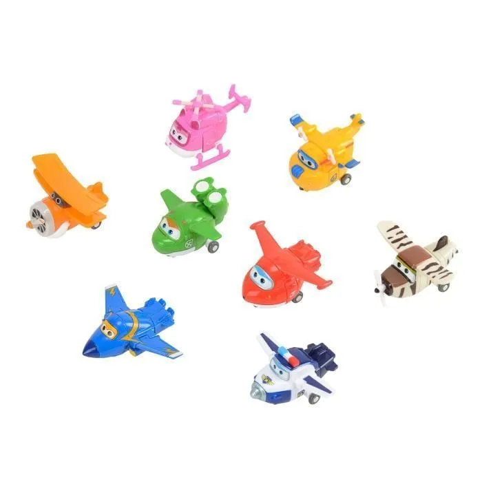 Coffret Figurines Super Wings Collector de 8 Transform'a'bot + 7 figurines "WORLD AIRPORT CREW" Saison 1-2