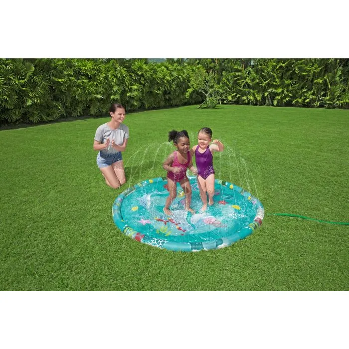 Tapis de jeu d'eau - Bestway - Modèle 52487 - Ø165 cm - Bleu - Pour enfants à partir de 3 ans-2