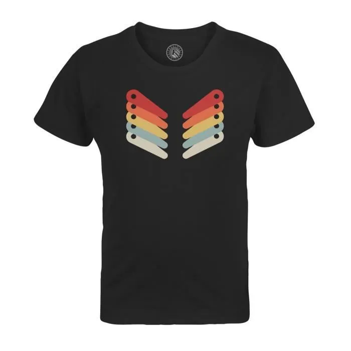 T-shirt Enfant Noir Flipper Jeux Retro Pinball Pincab Bar 1980 Arcade Gaming-0