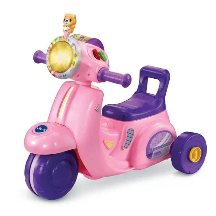 VTECH PORTEUR SCOOTER INTERACTIF 3 EN 1 ROSE-3