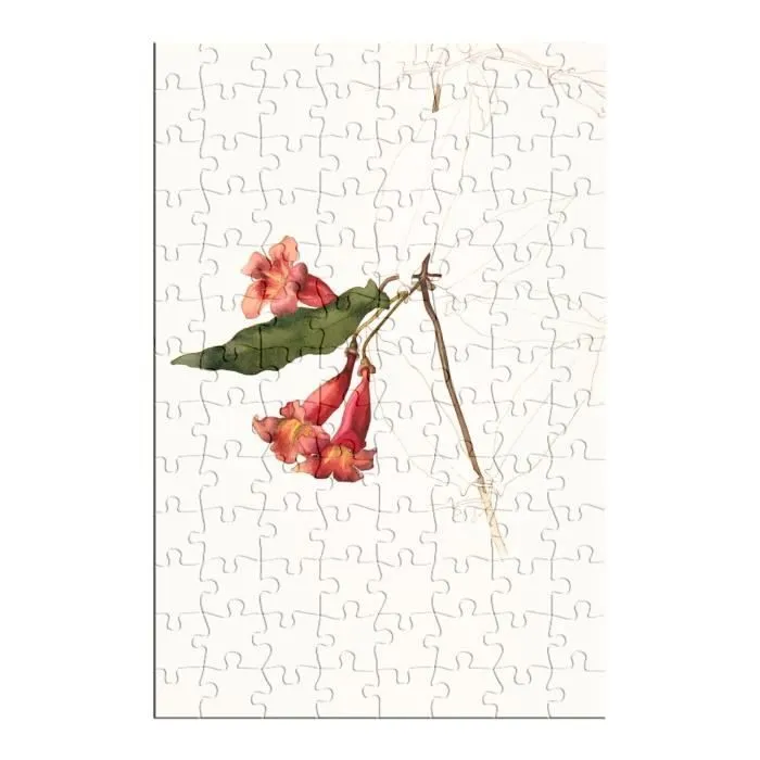 Puzzle Classique - FABULOUS - Fleurs Rouge Aquarelle Dessin Peinture - 100 Pièces - Adulte - Intérieur-1