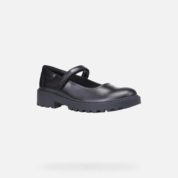 Ballerines - Geox - JR CASEY - Fille - Cuir - Noir - Confortables et respirantes-2