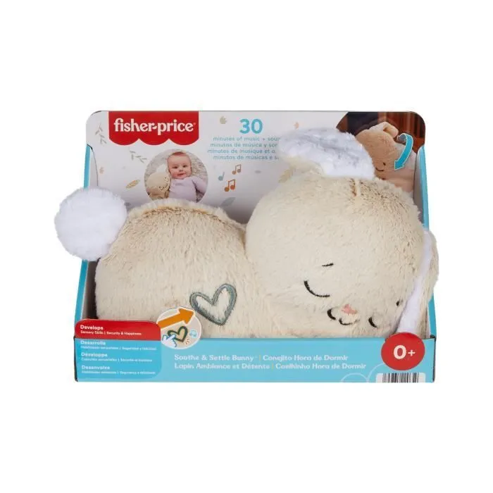 Fisher-Price-Mon Lapin Câlin - Peluche veilleuse - Jouet d'éveil - HXG97-0
