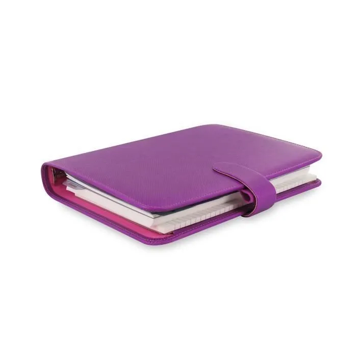 Agenda organiseur FILOFAX Saffiano - Rouge framboise - Ø 30 mm - A5 - Livré à l'unité-1