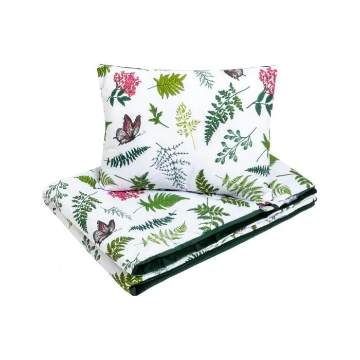 Bellochi Set de Couette Bebe 75x100 cm et Coussin Enfant 30x40 cm - Réversible et Lavable - Veluros - Nature-1