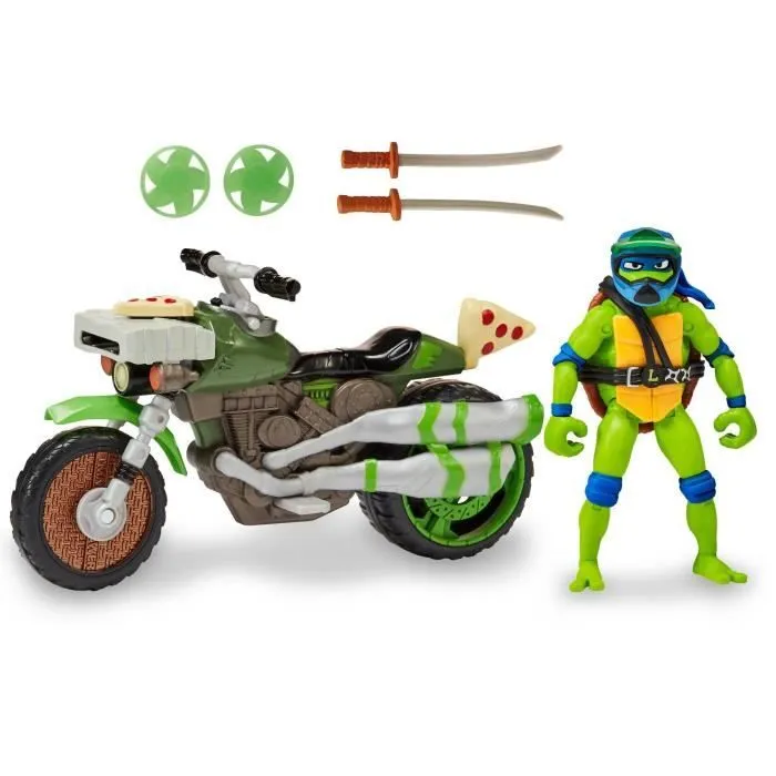 Tortue Ninja Leonardo avec Cycle-0